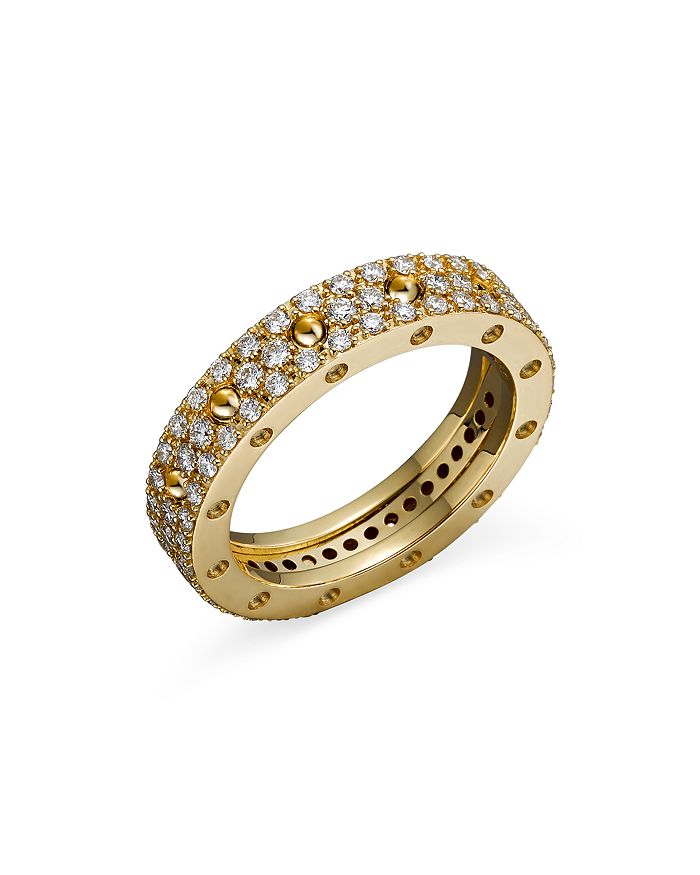 Roberto Coin 18k Yellow Gold Pois Moi Diamond Pave Ring