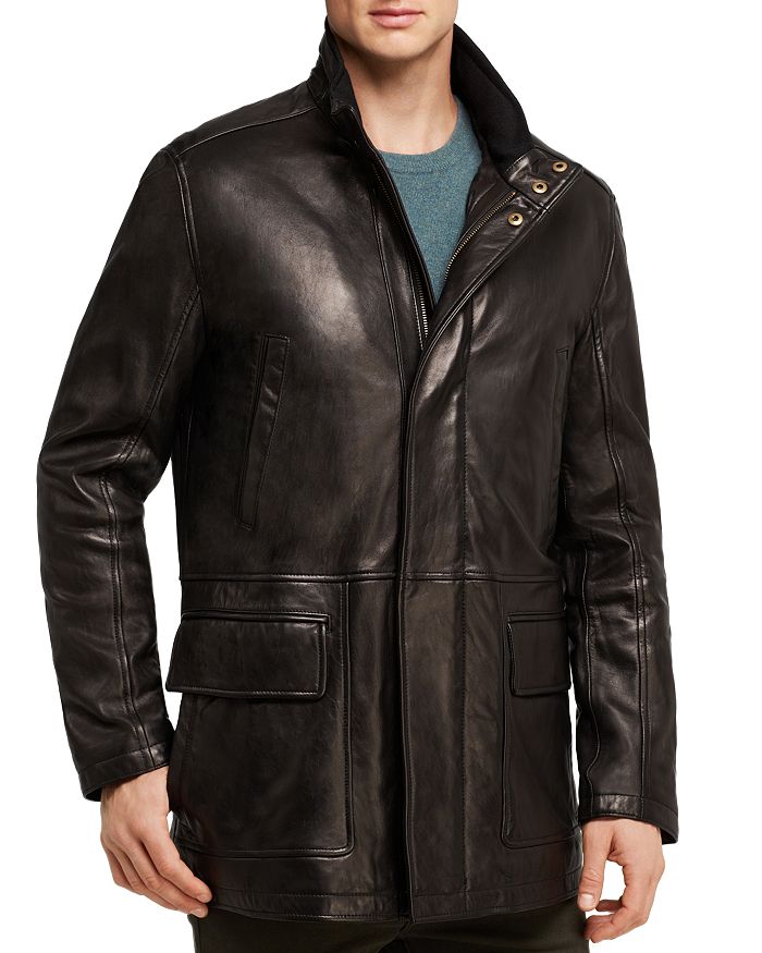 Cole haan smooth leather jacket shop