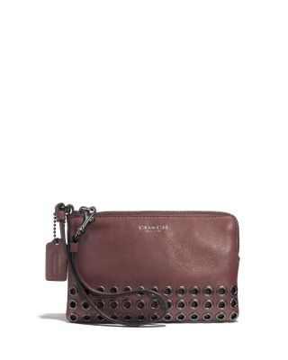 COACH BLEECKER Pebble high quality Leather Wristlet