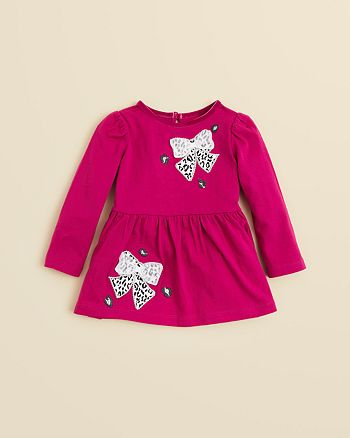 Hartstrings Infant Girls Leopard Bow Knit Tunic Sizes 12 24