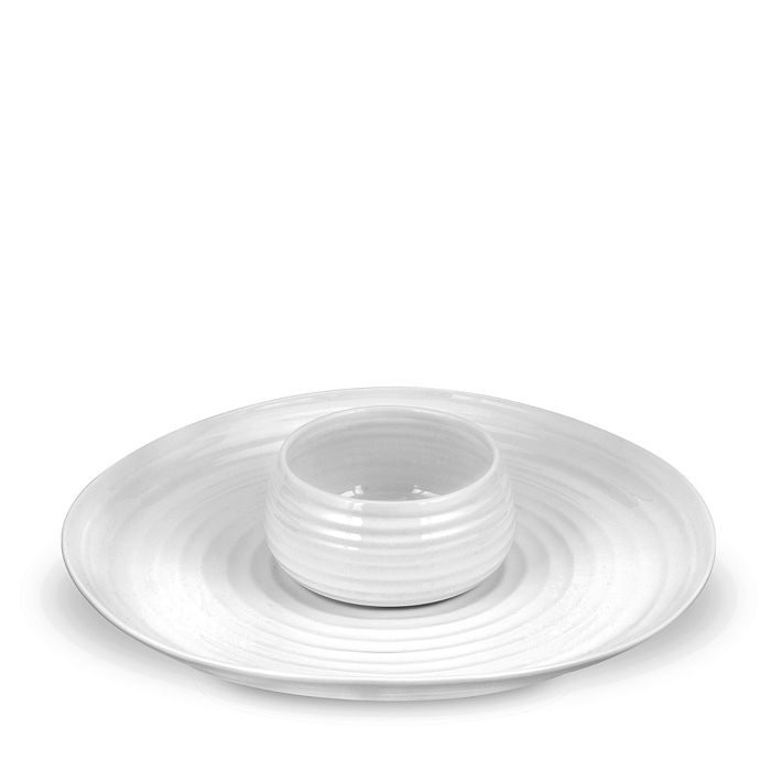 Portmeirion Sophie Conran White 2-Piece Chip & Dip Set - Bloomingdale's