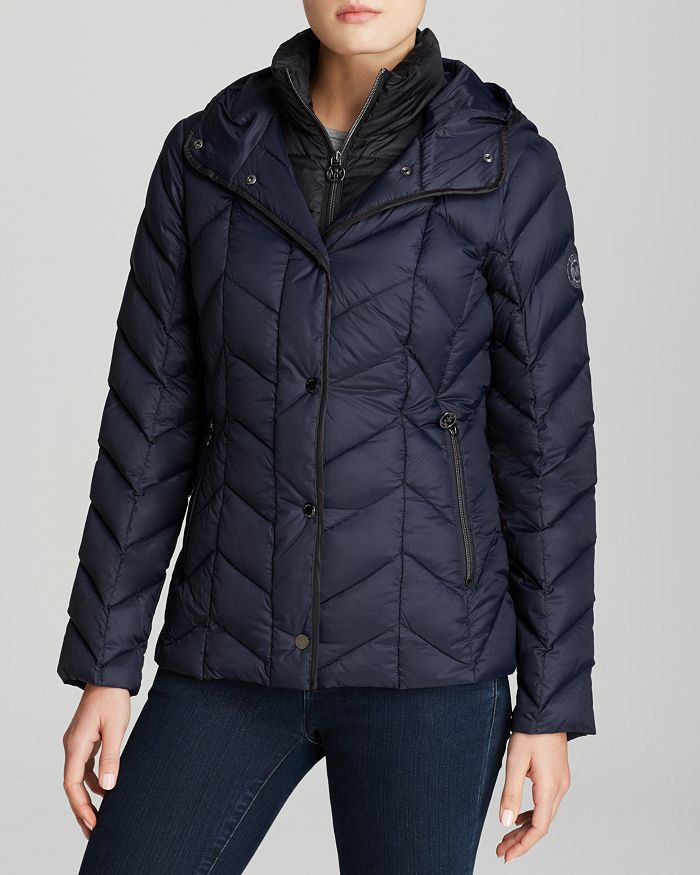MICHAEL Michael Kors MICHAEL Jacket Missy Hooded Down Bloomingdale's