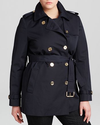 MICHAEL Michael Kors Plus Double Breasted Trench Coat | Bloomingdale's