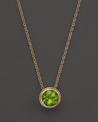 peridot bezel necklace