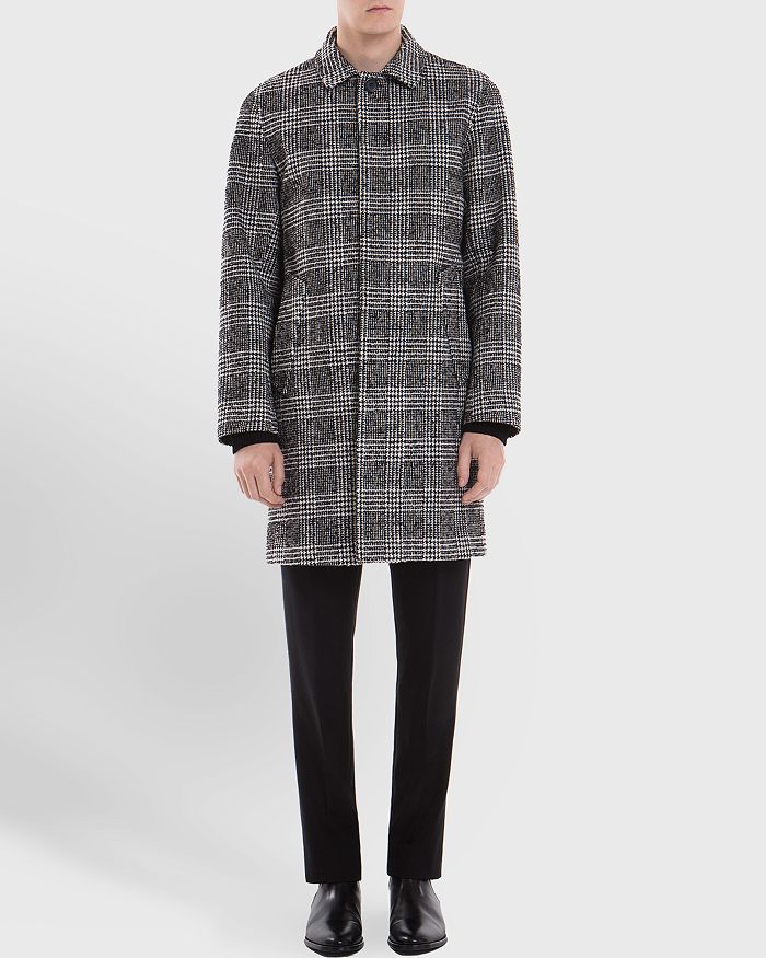 Sandro check coat sale