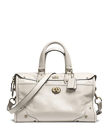 COACH Rhyder Satchel in Leather | Bloomingdale's