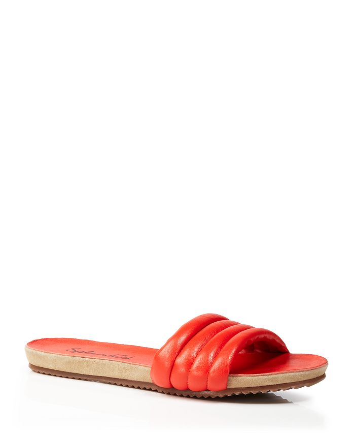 Splendid Leather Slide Sandals - Tysan | Bloomingdale's
