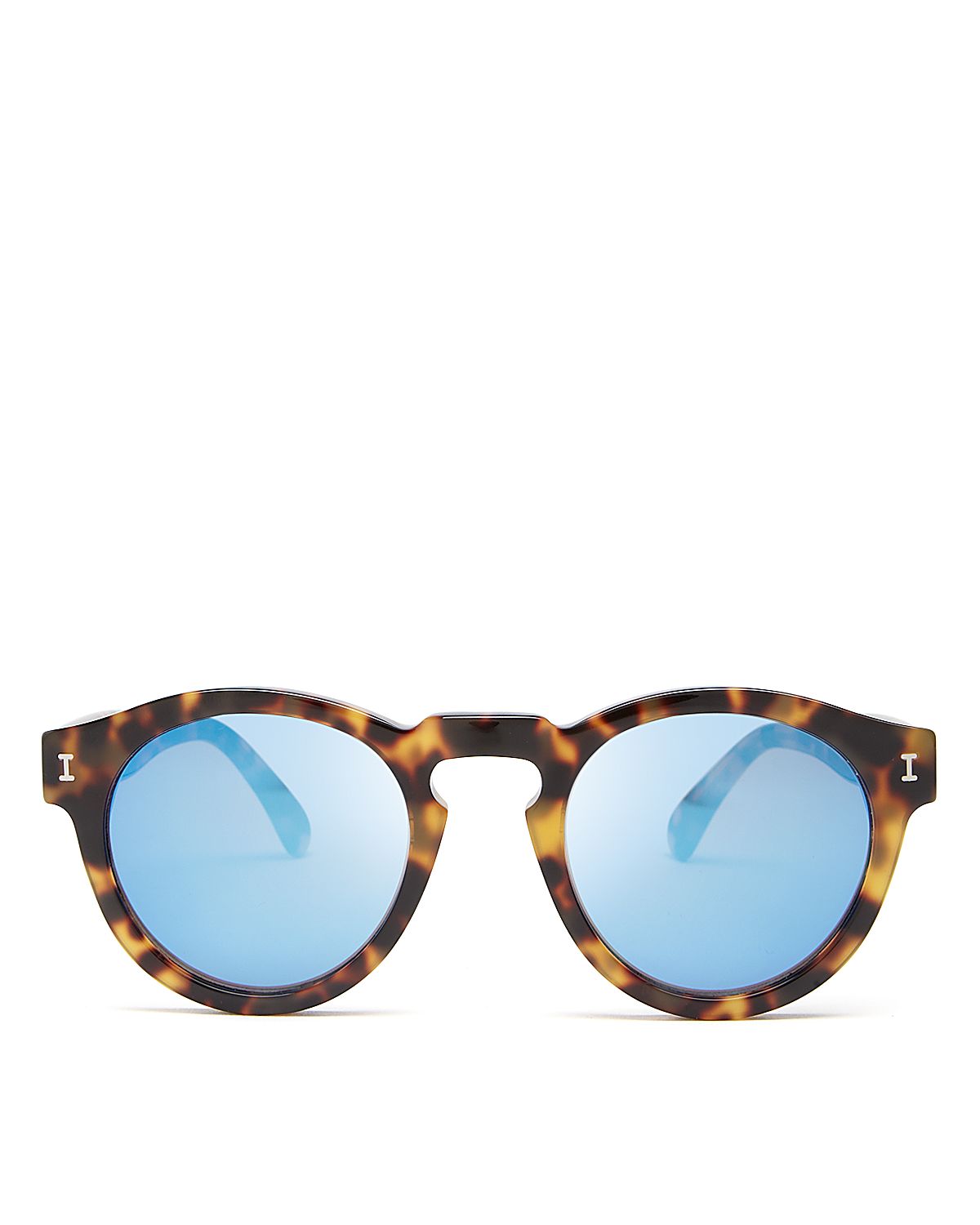 Illesteva - Women's Leonard Mirrored Round Sunglasses, 48mm