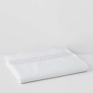 Matouk Liana Flat Sheet, Full/queen In Silver