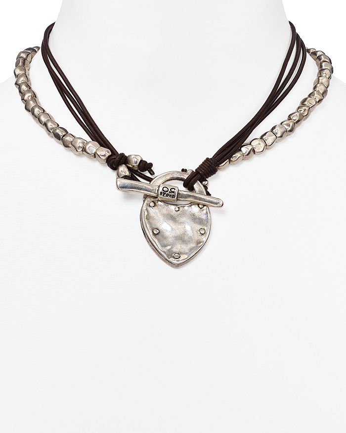 Uno De 50 The Secret Pendant Necklace, 14 In Silver