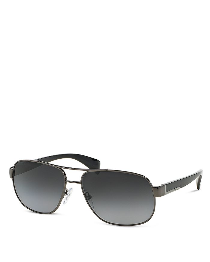 Prada Men's Polarized Pilot Aviator Sunglasses, 52mm | Bloomingdale's