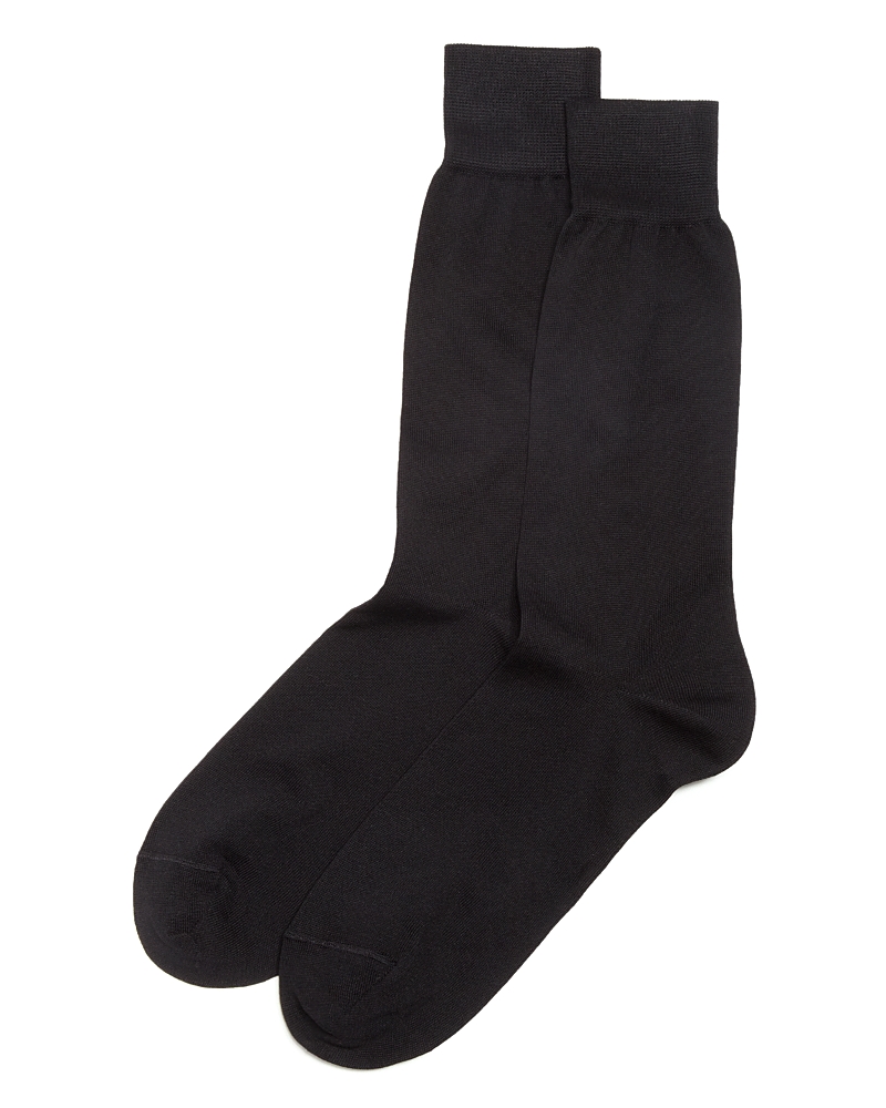 The Men's Store At Bloomingdale's The Men's Store At Bloomingdales Cotton Blend Dress Socks - Exclusive In Black