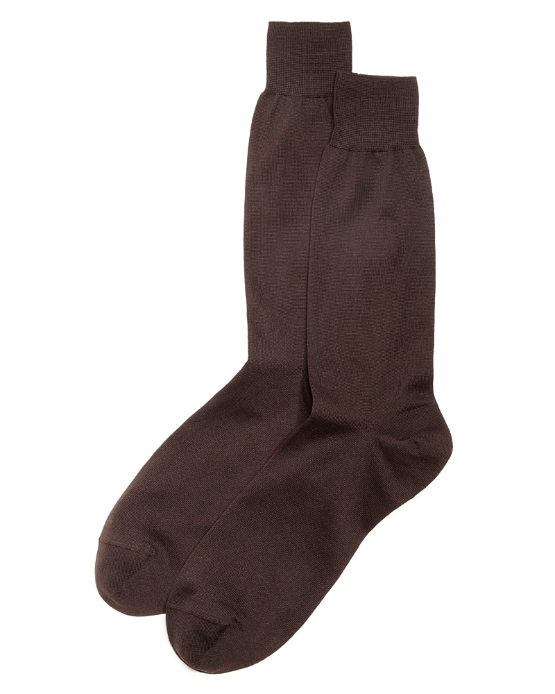 The Men's Store At Bloomingdale's The Men's Store At Bloomingdales Cotton Blend Dress Socks - Exclusive In Brown