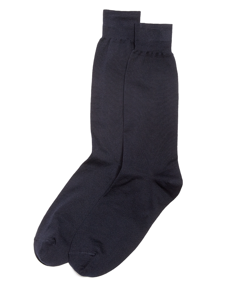 The Men's Store At Bloomingdale's The Men's Store At Bloomingdales Cotton Blend Dress Socks - Exclusive In Navy
