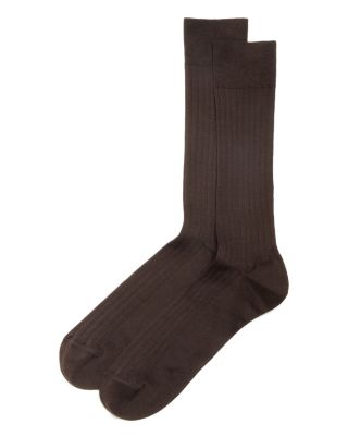 Ribbed Cotton Blend Socks - Exclusive