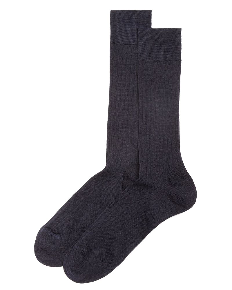 The Men's Store At Bloomingdale's Ribbed Dress Socks - Exclusive In Navy