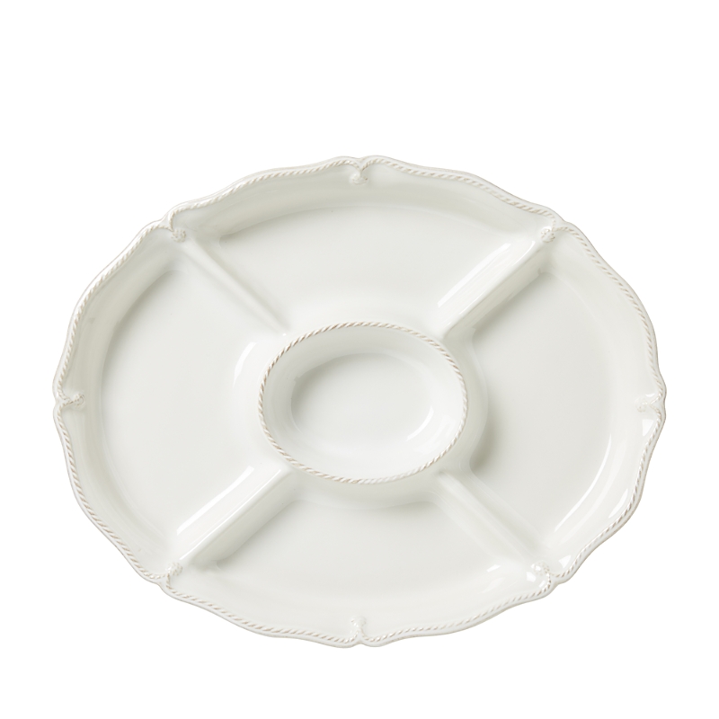 Juliska Berry & Thread Whitewash Crudite Platter In Whitewash