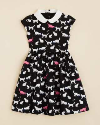 kate spade new york Girls Kimberly Cat Print Dress Sizes 2 6 Bloomingdale s