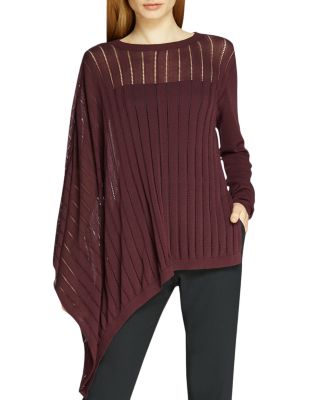 HALSTON HERITAGE - Asymmetric Sleeve Poncho