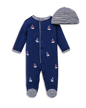 Little Me Boys' Sailboats Footie & Hat Set - Baby Little Me Boys' Sailboats Footie & Hat Set - Baby