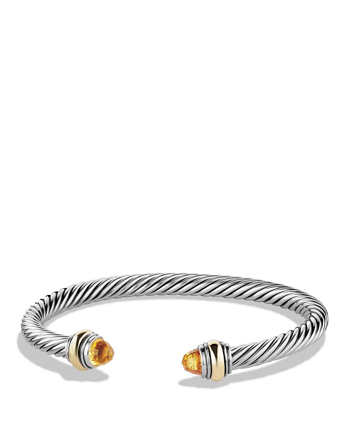 DAVID YURMAN CABLE CLASSICS BRACELET WITH GEMSTONE AND GOLD