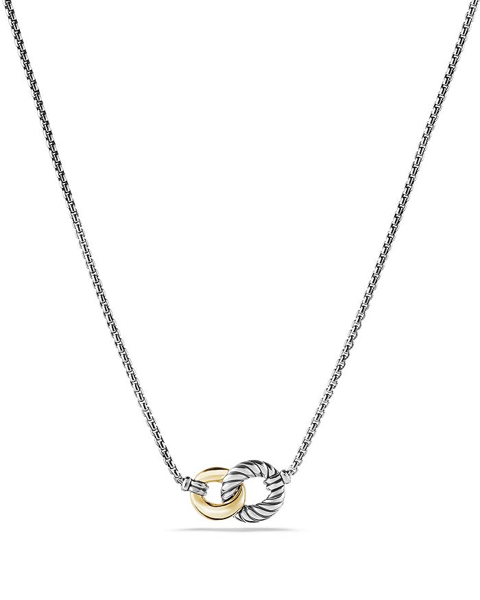DAVID YURMAN BELMONT DOUBLE CURB LINK NECKLACE WITH 18K GOLD,N12637 S817