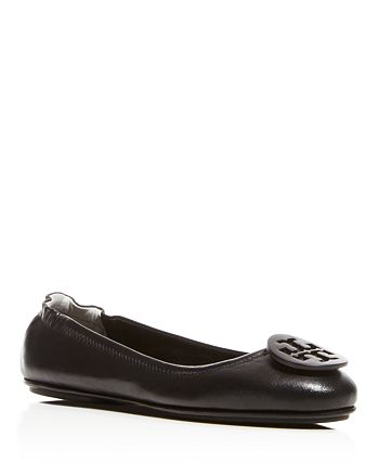Tory Burch Women's Minnie Leather Travel Ballet Flats | Bloomingdale's