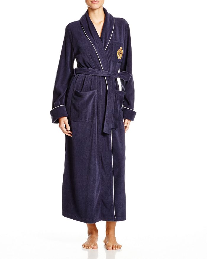 Ralph Lauren Fleece Shawl Collar Long Robe | Bloomingdale's