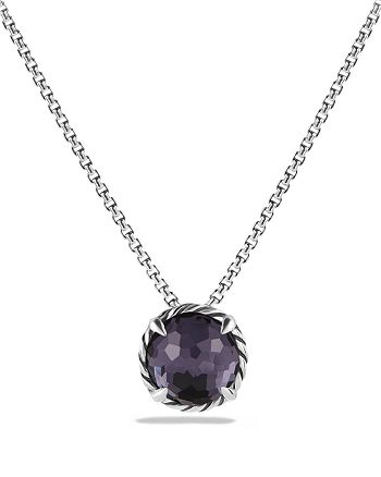 David Yurman - Ch&acirc;telaine&reg; Pendant Necklace with Black Orchid