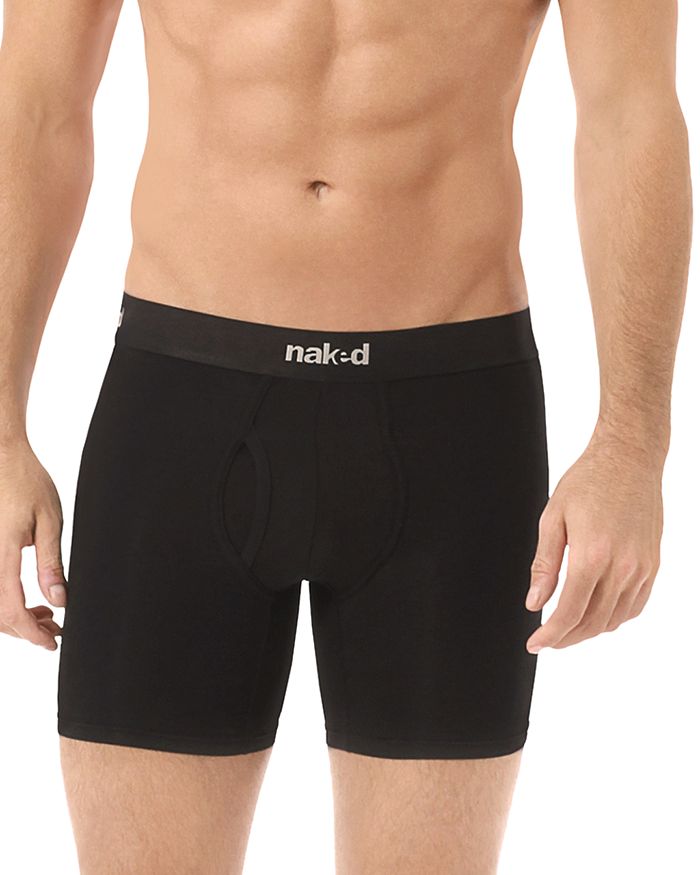 Naked Essential Stretch Cotton Boxer Briefs, Pack of 2