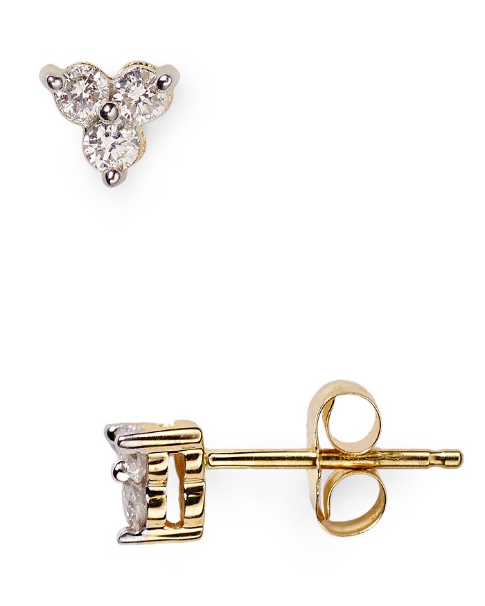 Adina Reyter Diamond Cluster Stud Earrings In Gold