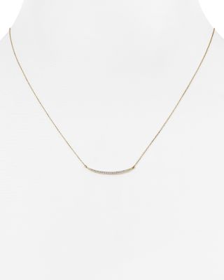 Diamond Pav&eacute; Curve Pendant Necklace, 17"