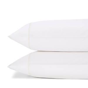 Matouk Ansonia Percale Standard Pillowcase, Pair In Ivory