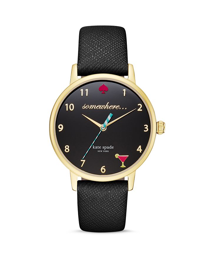 kate spade new york 5 O'Clock Somewhere Leather Strap Watch, 34mm ...