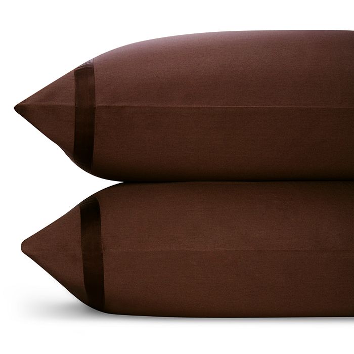 Matouk Nocturne Pillowcase, Standard In Chocolate