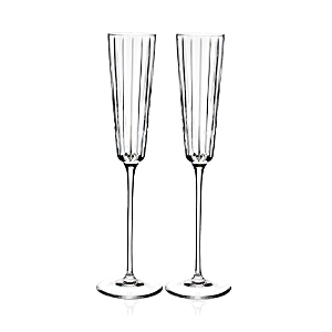 Shop Rogaska Avenue Champagne Flute, Set Of 2 In Clear