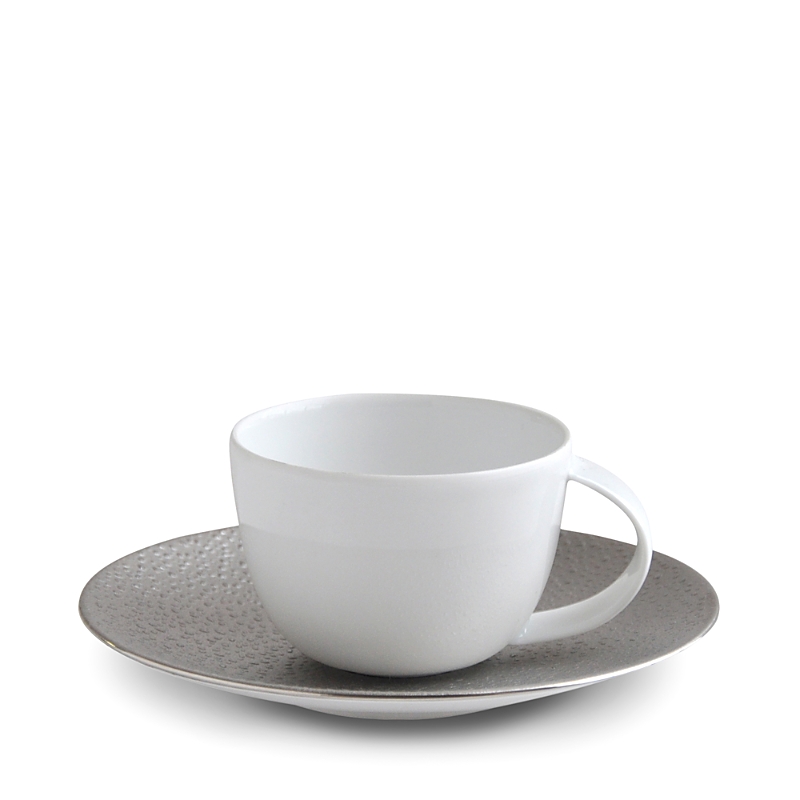 Bernardaud Gouttes D'argent After Dinner Saucer In Platinum