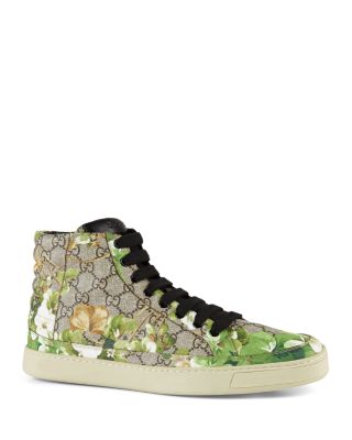 gucci floral high top sneakers