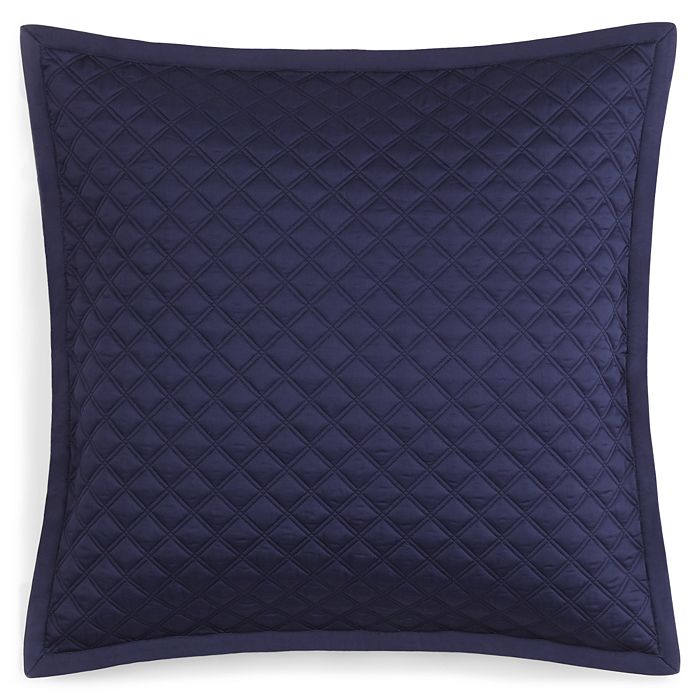 Hudson Park Collection Double Diamond Quilted Euro Sham - 100% Exclusive In Marine Navy