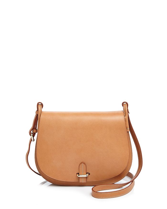 Midi Emma, Tan Leather Crossbody Bag