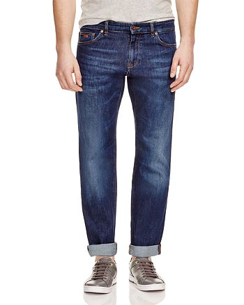 BOSS Maine Stretch Straight Fit Jeans in Indigo | Bloomingdale's