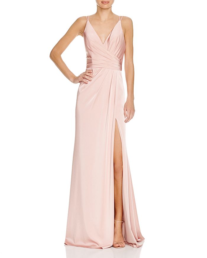 Faviana Couture Faille Satin Draped Gown Bloomingdale s