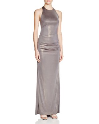 Robe De Soirée Nicole Miller New York - Taille 2, Vert Kelly, Sans Bretelles En Mousseline - NEUVE Avec Défauts