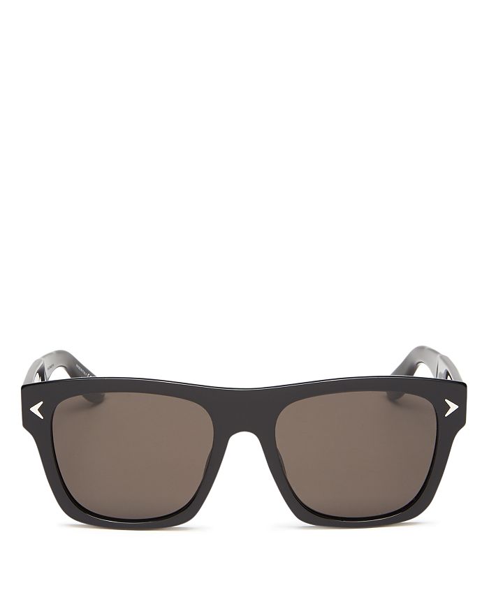 Givenchy Women's Flat Top Square Sunglasses, 55mm In Black/brown Gray