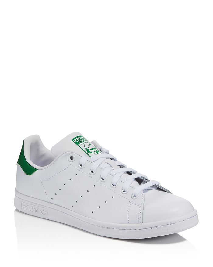 Adidas Originals Men's Stan Smith Leather Low-top Sneakers In White/green