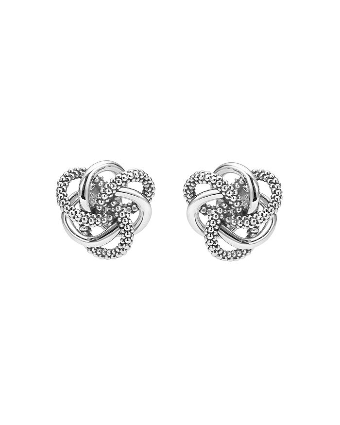 Shop Lagos Sterling Silver Love Knot Stud Earrings