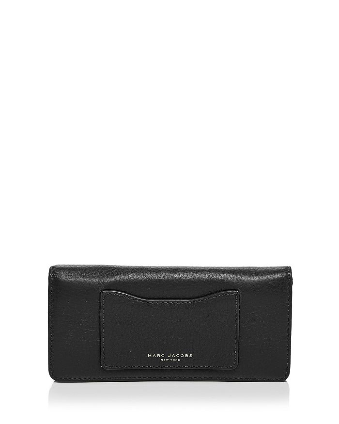 Marc jacobs open on sale face leather wallet