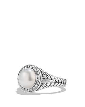 David Yurman - Albion Cultured Freshwater Pearl Ring with Diamonds