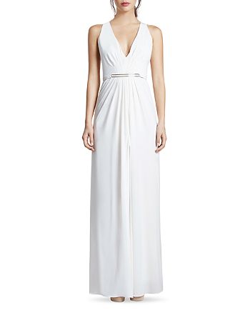 HALSTON HERITAGE HALSTON Belted Jersey Gown | Bloomingdale's