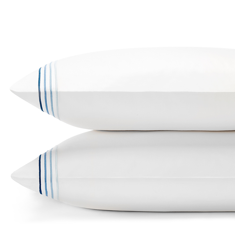 Frette Cruise Standard Pillowcase, Pair - Exclusive In White/blue